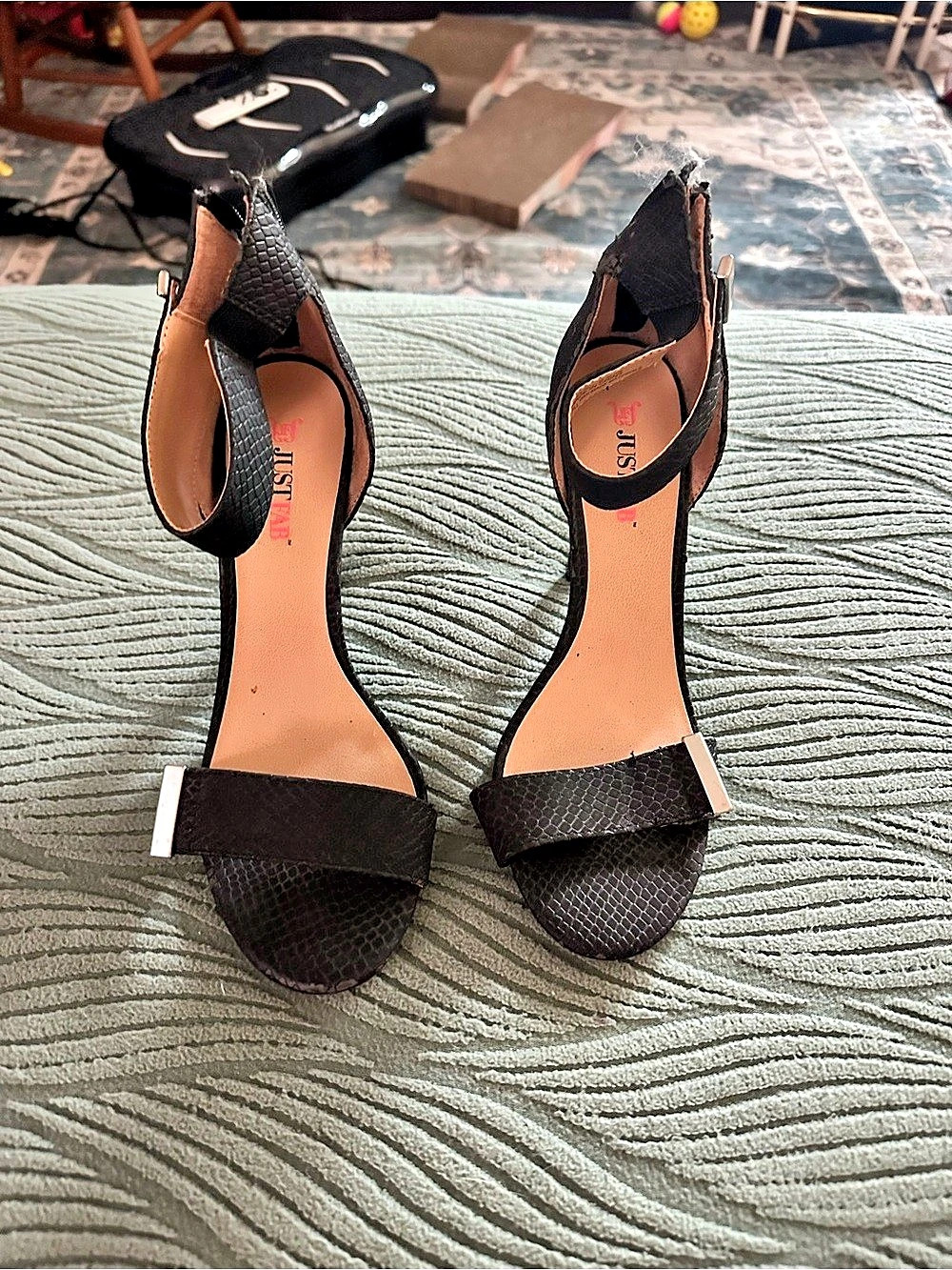Just Fab Gillian Black Pointed Toe Heels US 8.5